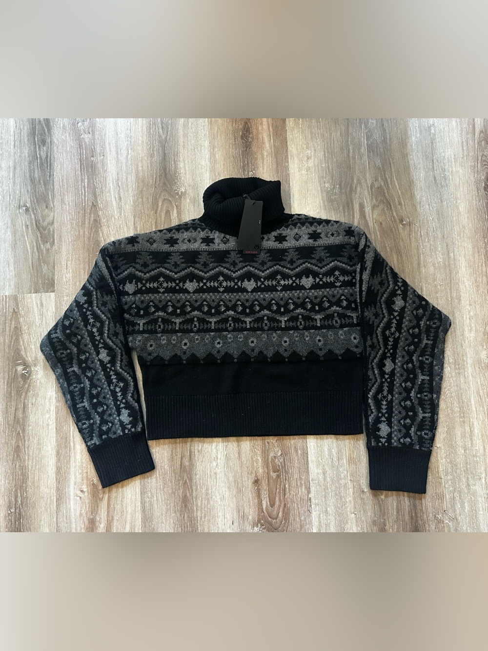 Greyson Koko Jacquard Crop Sweater